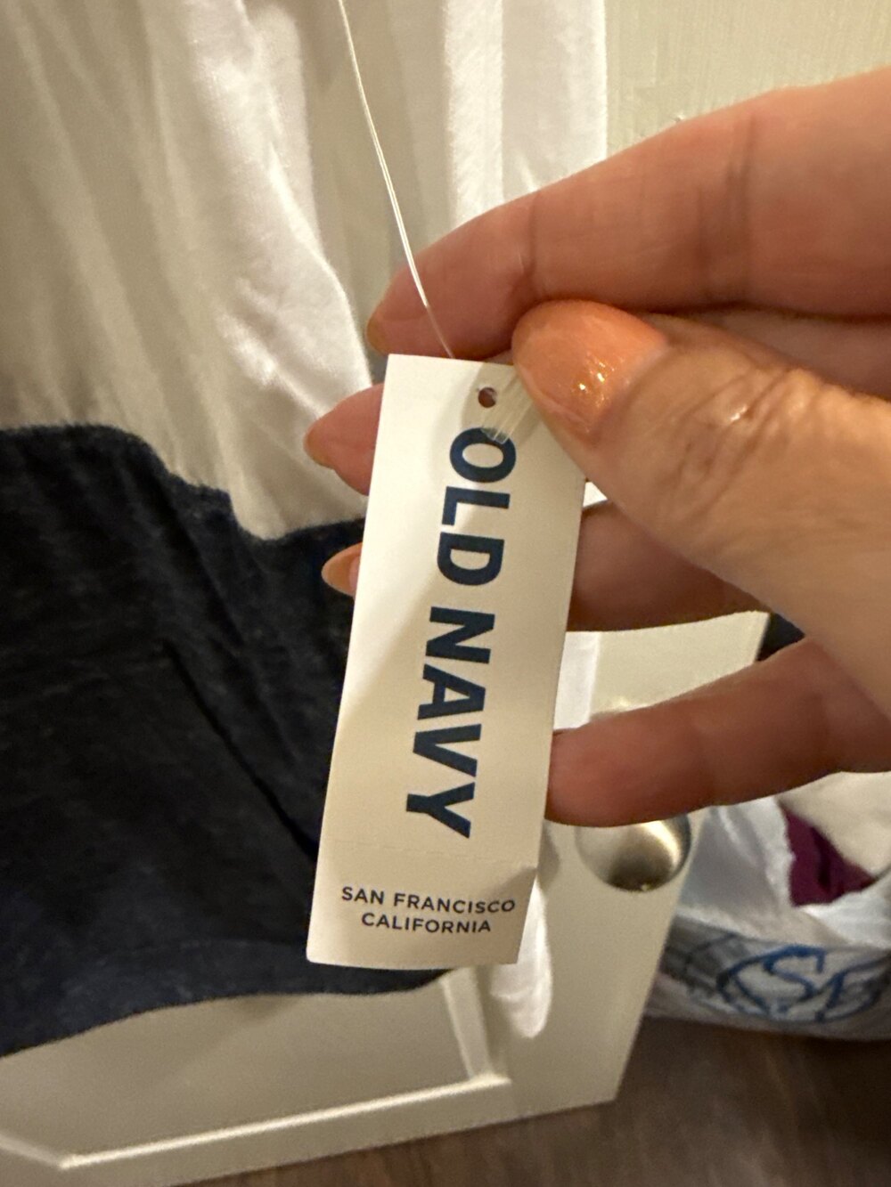 NEW with tags, Old Navy Colorblock Pullover Hoodie Navy White Size M - Picture 6 of 6